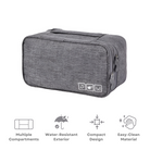 Waterproof undergarment organizer with multiple compartments, water-resistant exterior, compact design, and easy-clean material. Ideal for travel.