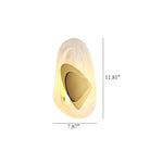 Modern gold wall sconce with abstract design, featuring a 7.87" width and 11.81" height. Ideal for contemporary home lighting decor.