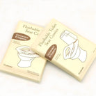 Flushable toilet seat covers packaging, featuring two packs labeled "Convenient & Hygienic," ideal for public restrooms, made from 100% biodegradable wood pulp.