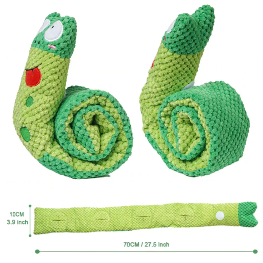 Green caterpillar door draft stopper, 70cm long, 10cm high, textured fabric, cartoon design, energy-saving home accessory, insulation solution.