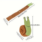 Plush snail door draft stopper, green and brown, 68cm long. Energy-saving home accessory, blocks cold air, fits standard doors.