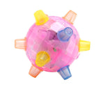 Colorful spiky ball toy with pink, yellow, blue, and orange protrusions, ideal for sensory play and child development activities.