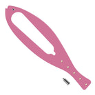 Pink fish-shaped yarn swift winder with metal pin, ideal for knitting and crochet enthusiasts. Durable, lightweight design for efficient yarn management.