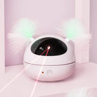 Cute interactive cat toy with laser, fluffy ears, and motion sensor. Perfect for pet entertainment and exercise. Ideal gift for cat owners.