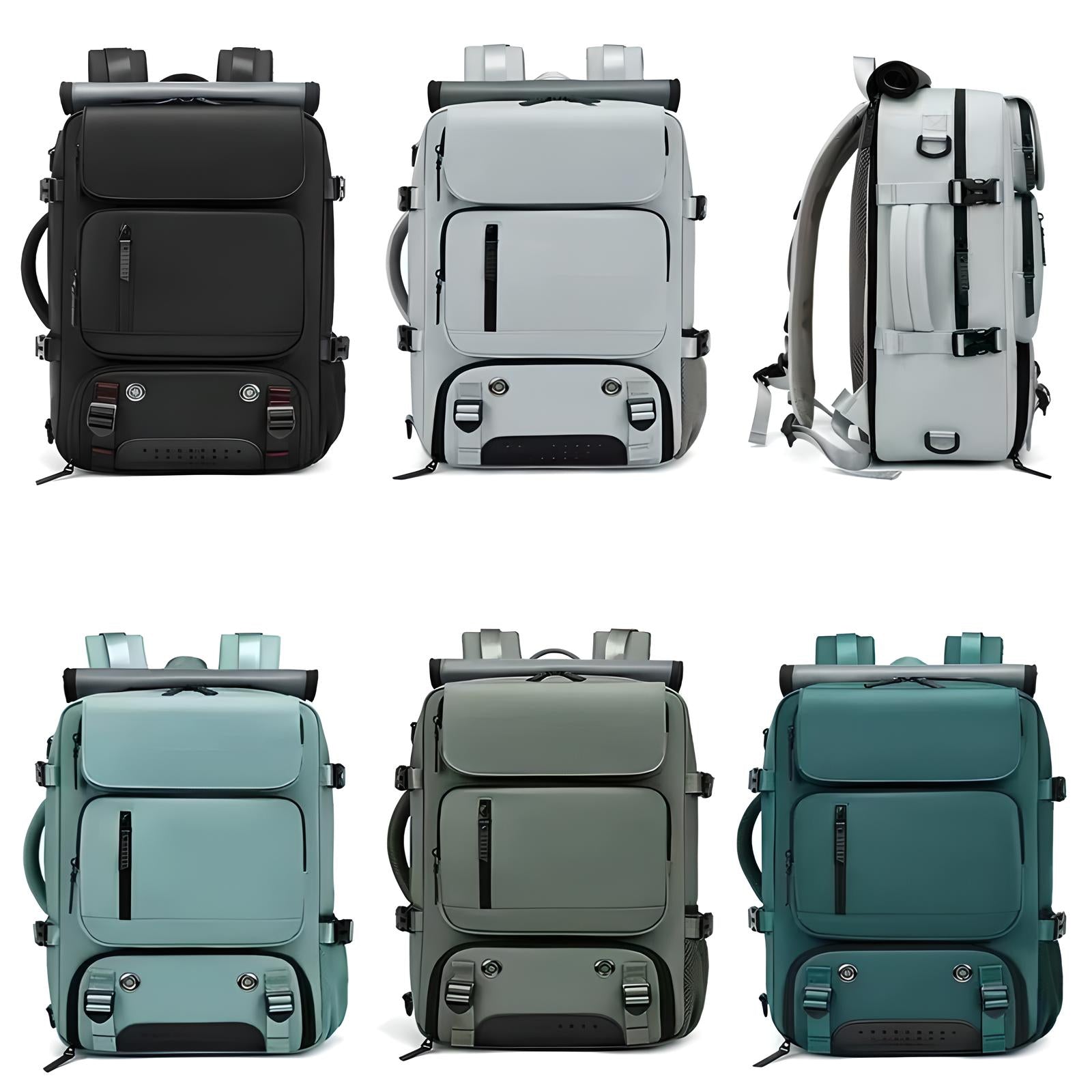 Stylish multi-functional backpacks in various colors, featuring multiple compartments, durable straps, and sleek design. Ideal for travel and daily use.