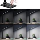 LED desk lamp with touch control panel, adjustable brightness, and sleek design. Ideal for office or study, energy-efficient lighting solution.