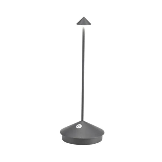 Sleek modern LED table lamp with a minimalist design, featuring a conical shade and touch control, perfect for contemporary home or office lighting.