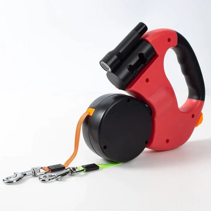 360° Dual Dog Leash with LED Light and Tangle-Free Design