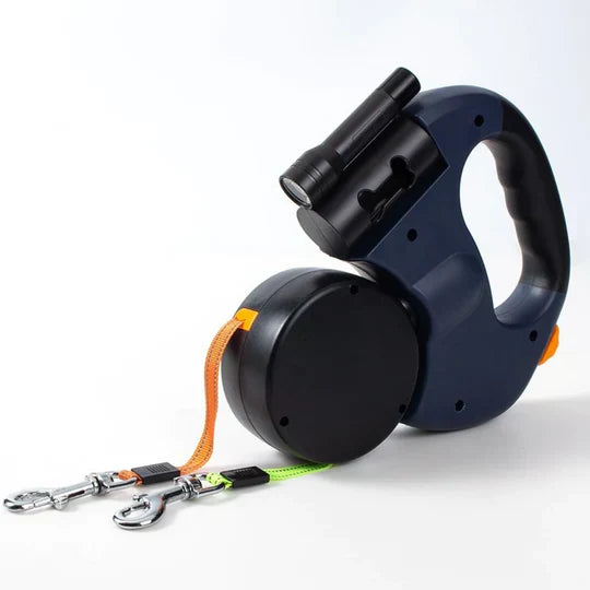 360° Dual Dog Leash with LED Light and Tangle-Free Design