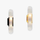 Modern black and gold wall-mounted reading light sconces, featuring sleek dolomite design, ideal for contemporary home decor and ambient lighting solutions.