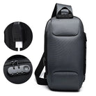 Sleek anti-theft backpack with USB charging port, durable material, and secure lock. Ideal for travel, tech-savvy users, and daily commuting.