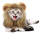 Cute kitten wearing a lion mane costume, playfully sticking out its tongue. Perfect for pet lovers and animal costume enthusiasts.