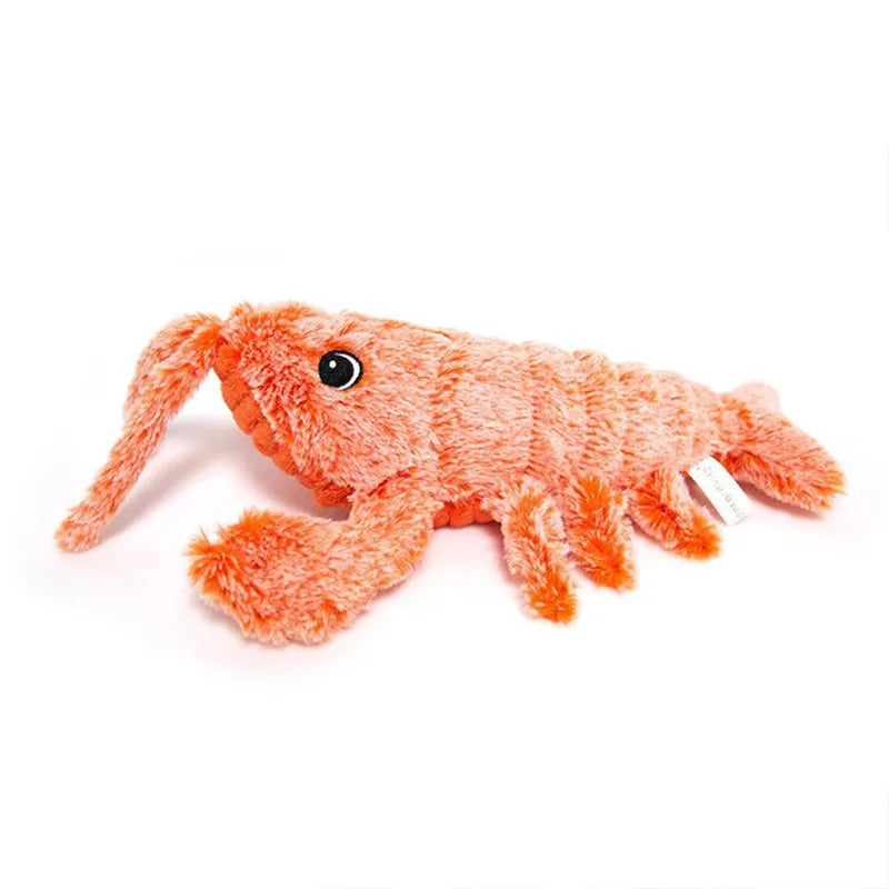 Orange plush lobster toy with detailed texture, realistic design, and soft fabric. Perfect for kids' playtime, ocean-themed decor, or gifts.