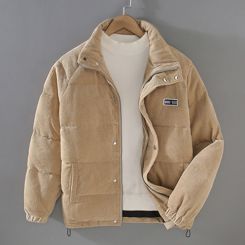 Men's Corduroy Puffer Jacket – Warm, Stylish, and Perfect for Winter Wear