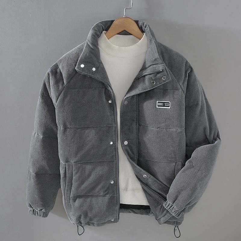 Men's Corduroy Puffer Jacket – Warm, Stylish, and Perfect for Winter Wear