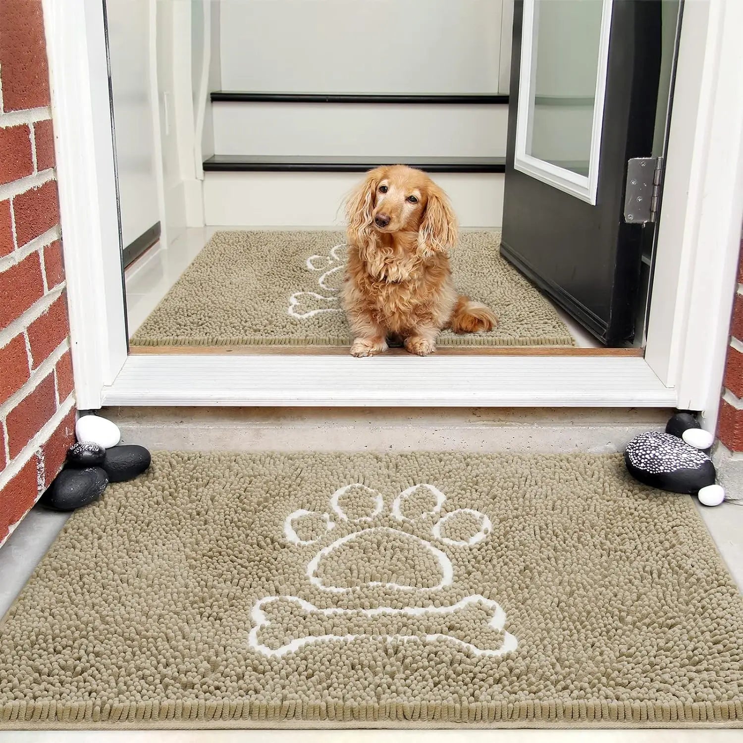 Absorbent Paw Print Dog Doormat – Stylish, Durable, and Perfect for Keeping Floors Clean