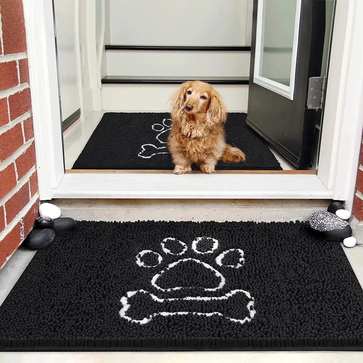 Absorbent Paw Print Dog Doormat – Stylish, Durable, and Perfect for Keeping Floors Clean