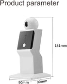 Automatic soap dispenser with motion sensor, white, 181mm height, 90mm width, touchless design, ideal for hygiene, home, and commercial use.