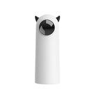 Sleek white smart home security camera with black lens and horn-like design, ideal for modern home surveillance.