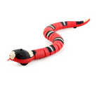 Red and black remote control toy snake with realistic scales and segmented body, perfect for kids' play and educational purposes.