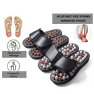 Acupuncture spring massage shoes with reflexology design, ideal for foot pain relief and elderly comfort. Promotes circulation and relaxation.