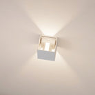 Modern square ceiling light fixture with minimalist design, emitting soft ambient light. Ideal for contemporary home lighting solutions.