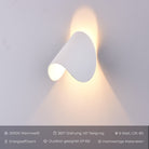 Modern white wall sconce with 3000K warm white LED light, 360° rotation, 45° tilt, energy-efficient, IP65 outdoor rated, high-quality materials.