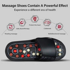 Acupressure massage slipper with rotating magnets, jade physiotherapy, and multidirectional massage features for heart protection and health benefits.