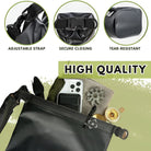 High-quality black waterproof bag with adjustable strap, secure closing, and tear-resistant material. Ideal for outdoor activities and travel.