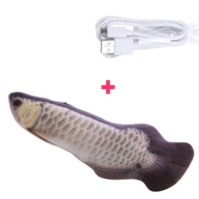 Realistic fish-shaped USB flash drive with a USB cable, unique novelty design, perfect for tech enthusiasts and gift ideas.