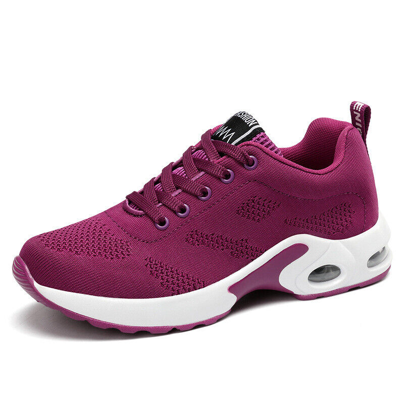 Women's purple athletic running shoe with breathable mesh upper, cushioned sole, and lace-up design. Ideal for sports, fitness, and casual wear.