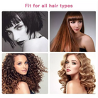 Collage of four women showcasing diverse hairstyles: short black bob, long straight brown, tight curls, and loose blonde waves. Suitable for all hair types.