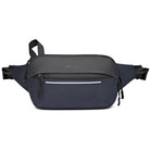 Sleek black and gray crossbody sling bag with multiple zippers, adjustable strap, and modern design. Ideal for travel, outdoor activities, and daily use.